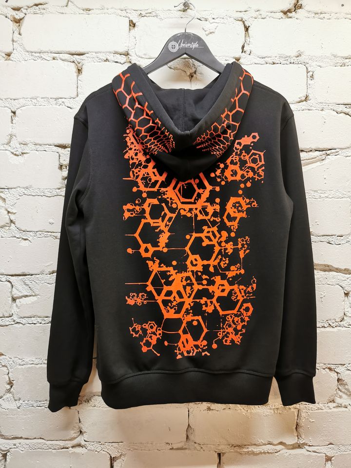 Džemperis su kapišonu „Geometric-Art-Orange“