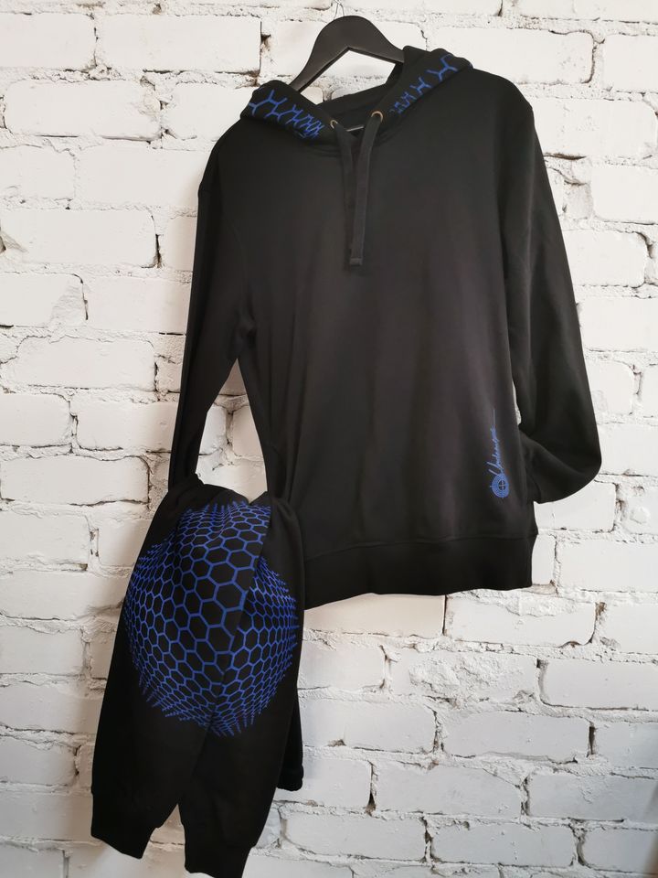 Džemperis su kapišonu „Geometric-Art-Blue“