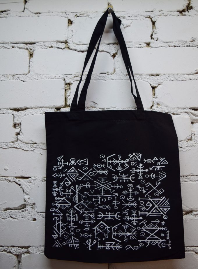 Drobinis maišelis su šilkografijos spauda „Symbolic“