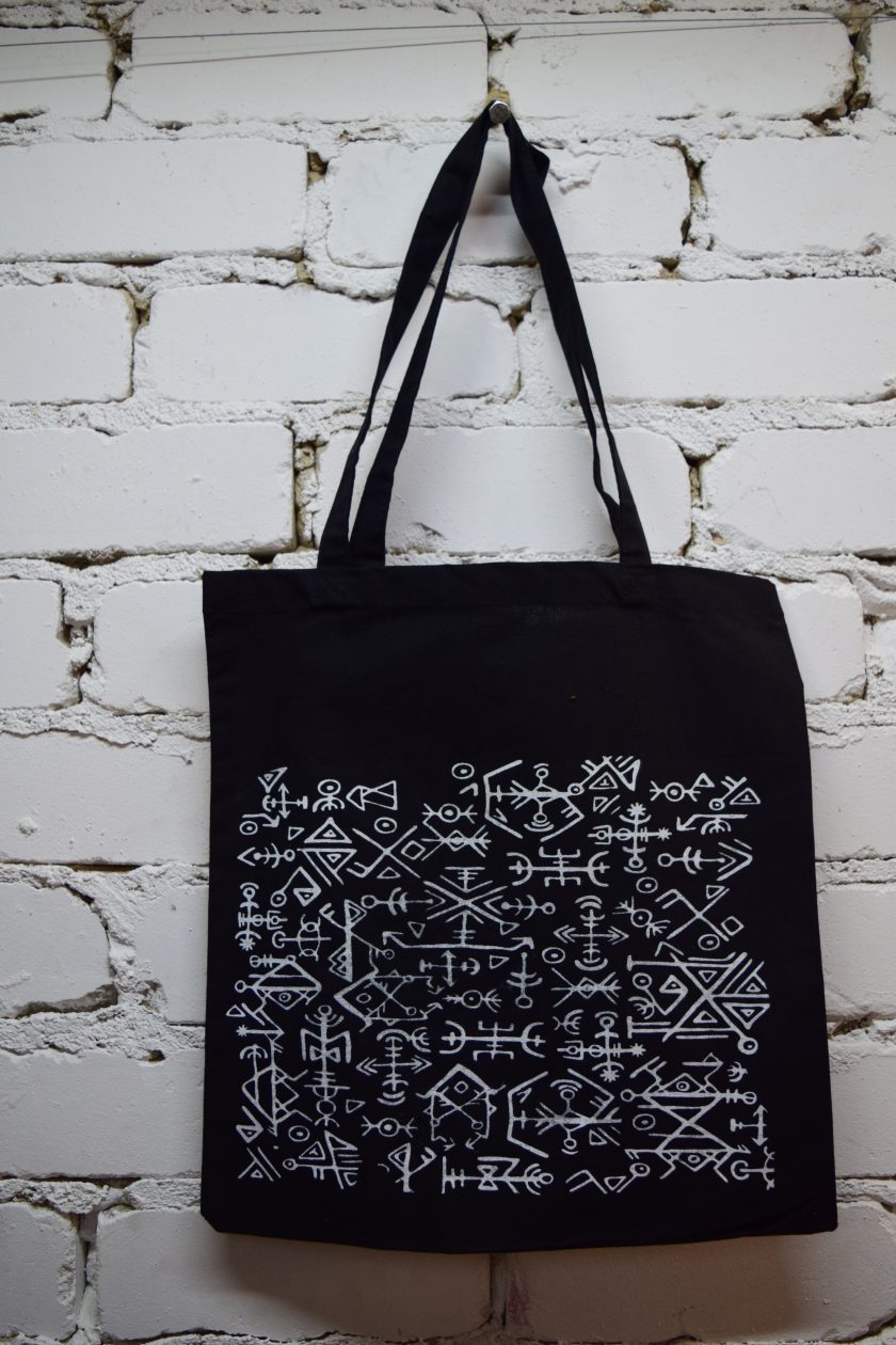 Drobinis maišelis su šilkografijos spauda „Symbolic“